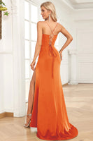 Load image into Gallery viewer, Dark Green Satin Spaghetti Straps Corset Formal Dress with Ruffles