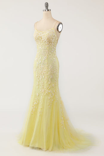 Mermaid Blue Long Formal Dress Backless Evening Dress