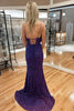 Load image into Gallery viewer, Gold Mermaid Sequin Formal Dress with Slit