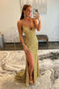 Load image into Gallery viewer, Gold Mermaid Sequin Formal Dress with Slit