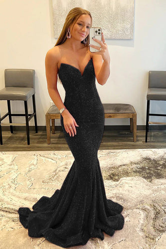 Black Sweetheart Mermaid Formal Dress