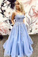 Load image into Gallery viewer, Princess Champagne Spaghetti Straps Formal Dress