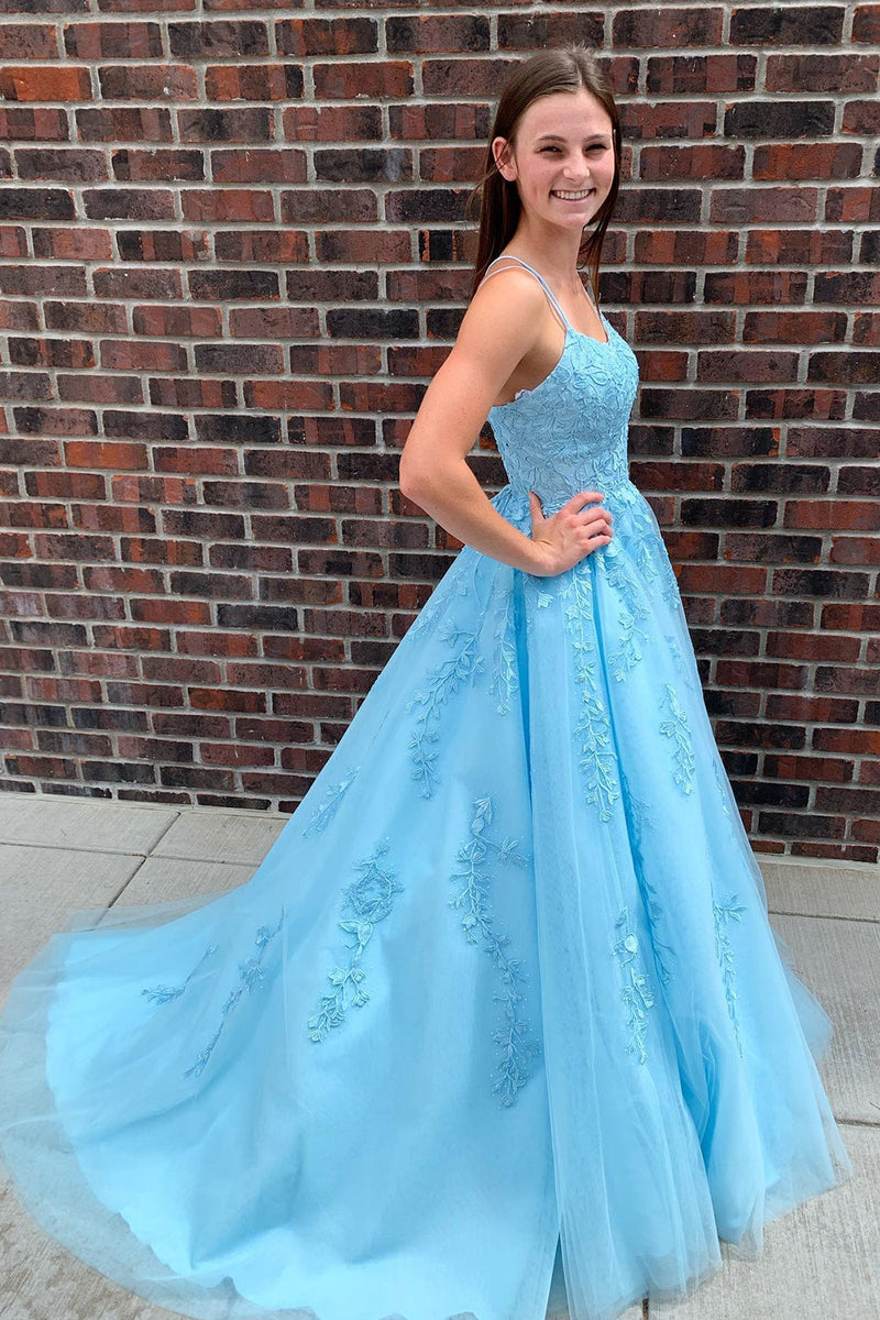 Load image into Gallery viewer, A-Line Spaghetti Straps Long Formal Dress