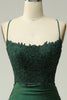 Load image into Gallery viewer, Sparkly Dark Green Beaded Long Formal Dress with Appliques
