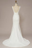 Load image into Gallery viewer, Mermaid Square Neck White Long Wedding Dress