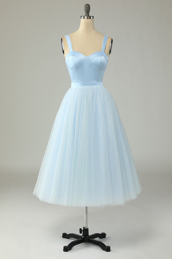 A Line Sweetheart Sky Blue Formal Party Dress