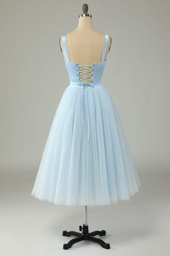 A Line Sweetheart Sky Blue Formal Party Dress