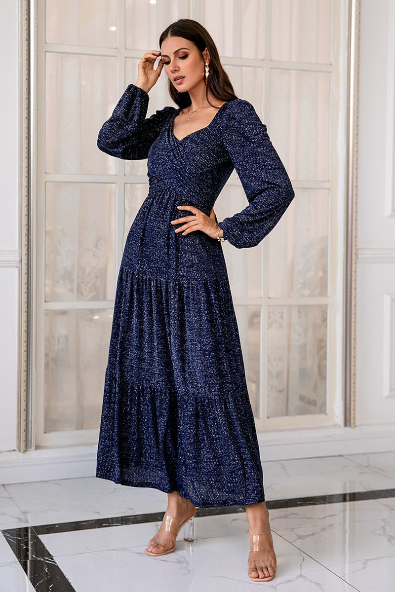 Load image into Gallery viewer, Navy Long Sleeves Mother Of The Bride Dress