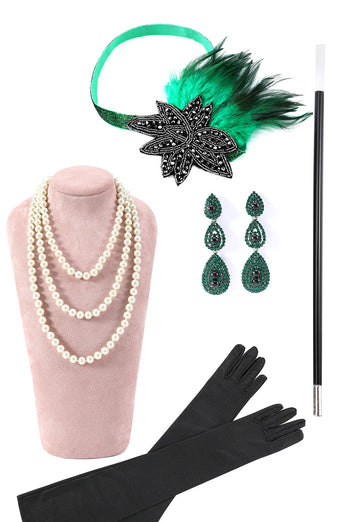Green 1920s Party Accessories Sets