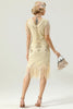 Load image into Gallery viewer, Apricot Beaded Sequin 1920s Dress with Sleeves