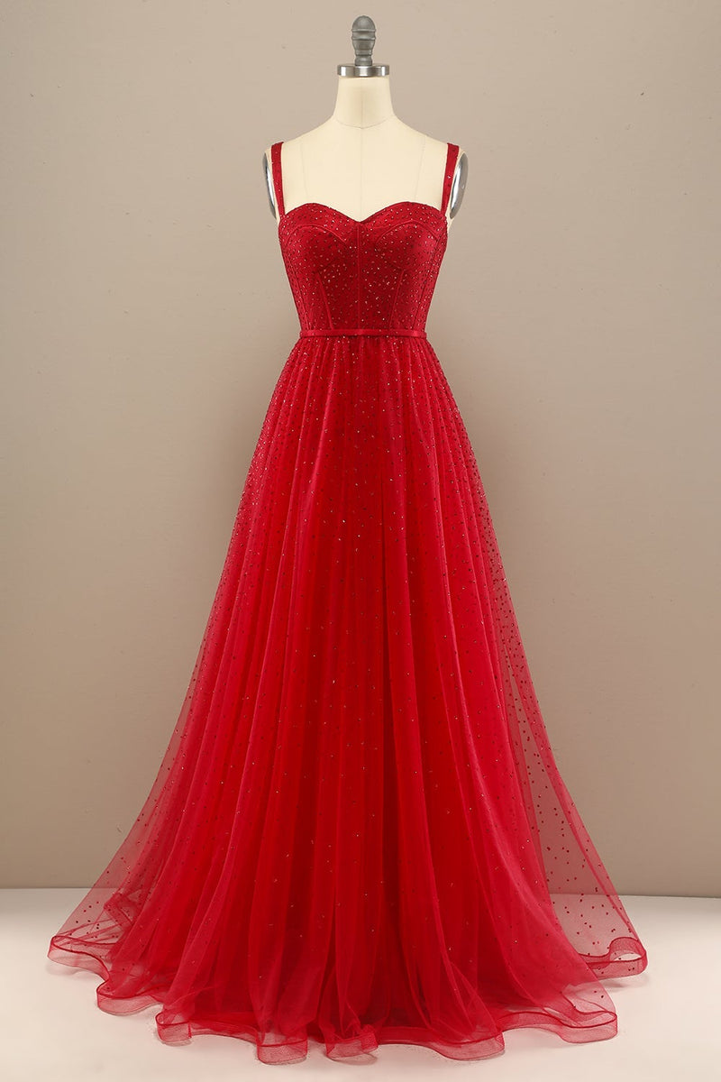 Load image into Gallery viewer, Red Sweetheart Formal Dress with Beading