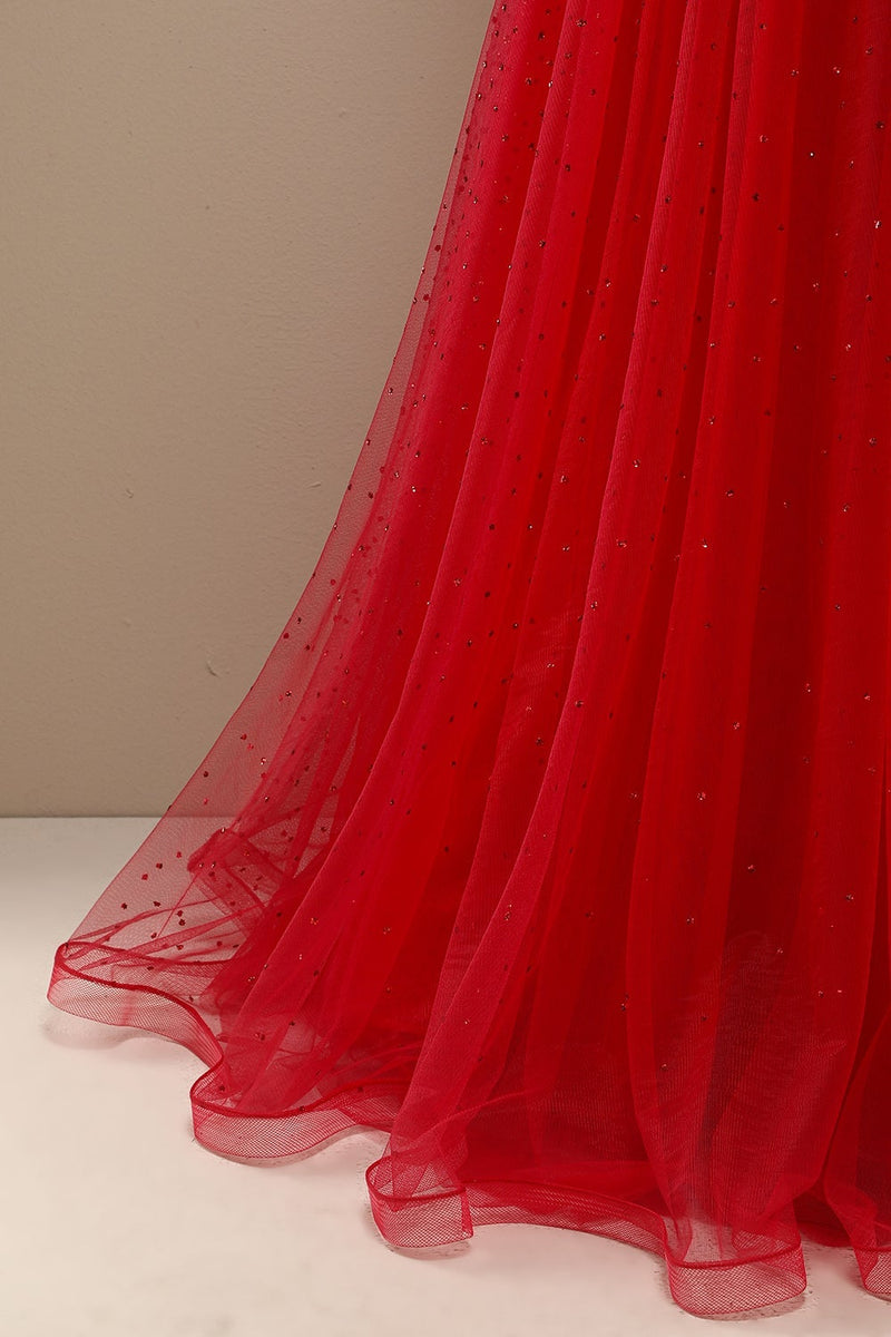 Load image into Gallery viewer, Red Sweetheart Formal Dress with Beading