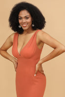 Load image into Gallery viewer, Sunset Mermaid V-neck Bridesmaid Dress With Ruffles