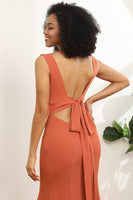 Load image into Gallery viewer, Sunset Mermaid V-neck Bridesmaid Dress With Ruffles