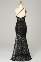 Load image into Gallery viewer, Sheath One Shoulder Lace Formal Dress