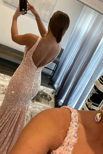 Blue Sequins Mermaid Formal Dress