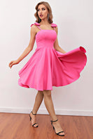 Load image into Gallery viewer, Pink Short Cocktail Dress with Bow