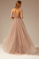 Load image into Gallery viewer, Spaghetti Straps Long Formal Dress With Slit