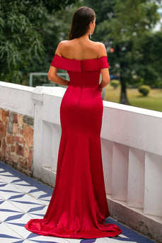 Mermaid Off The Shoulder Long Formal Dress