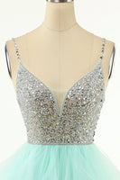 Load image into Gallery viewer, Pink Beaded Short Graduation Dress