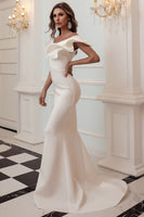 Load image into Gallery viewer, One Shoulder Mermaid Black Formal Dress