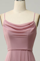 Load image into Gallery viewer, Spaghetti Straps A Line Sleeveless Long Bridesmaid Dress