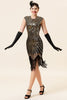 Load image into Gallery viewer, Black Gatsby Glitter Fringe 1920s Dress