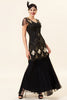 Load image into Gallery viewer, Burgundy Long 1920s Sequins Flapper Formal Dress