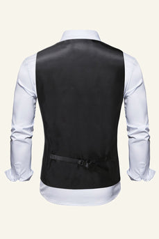 Single Breasted Lapel Gold Men's Vest