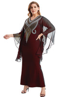 Load image into Gallery viewer, Plus Size Dark Green Batwing Sleeves Mother Of The Bride Dress