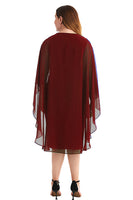 Load image into Gallery viewer, Plus Size Royal Blue Mother Of The Bride Dress with Cape