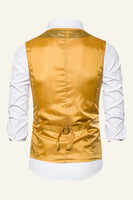 Load image into Gallery viewer, Sparkly Golden Lapel Sequins Men&#39;s Vest with Bow Tie