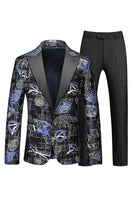 Load image into Gallery viewer, Men&#39;s Red Printed Peak Lapel 2-Piece Homecoming Suits