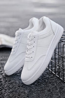 Load image into Gallery viewer, White Lace-Up Casual Shoes For Men