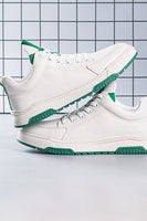 Load image into Gallery viewer, White Leather Fashion Slip-on Sports Shoes