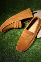 Load image into Gallery viewer, Brown Suede Party Men Shoes