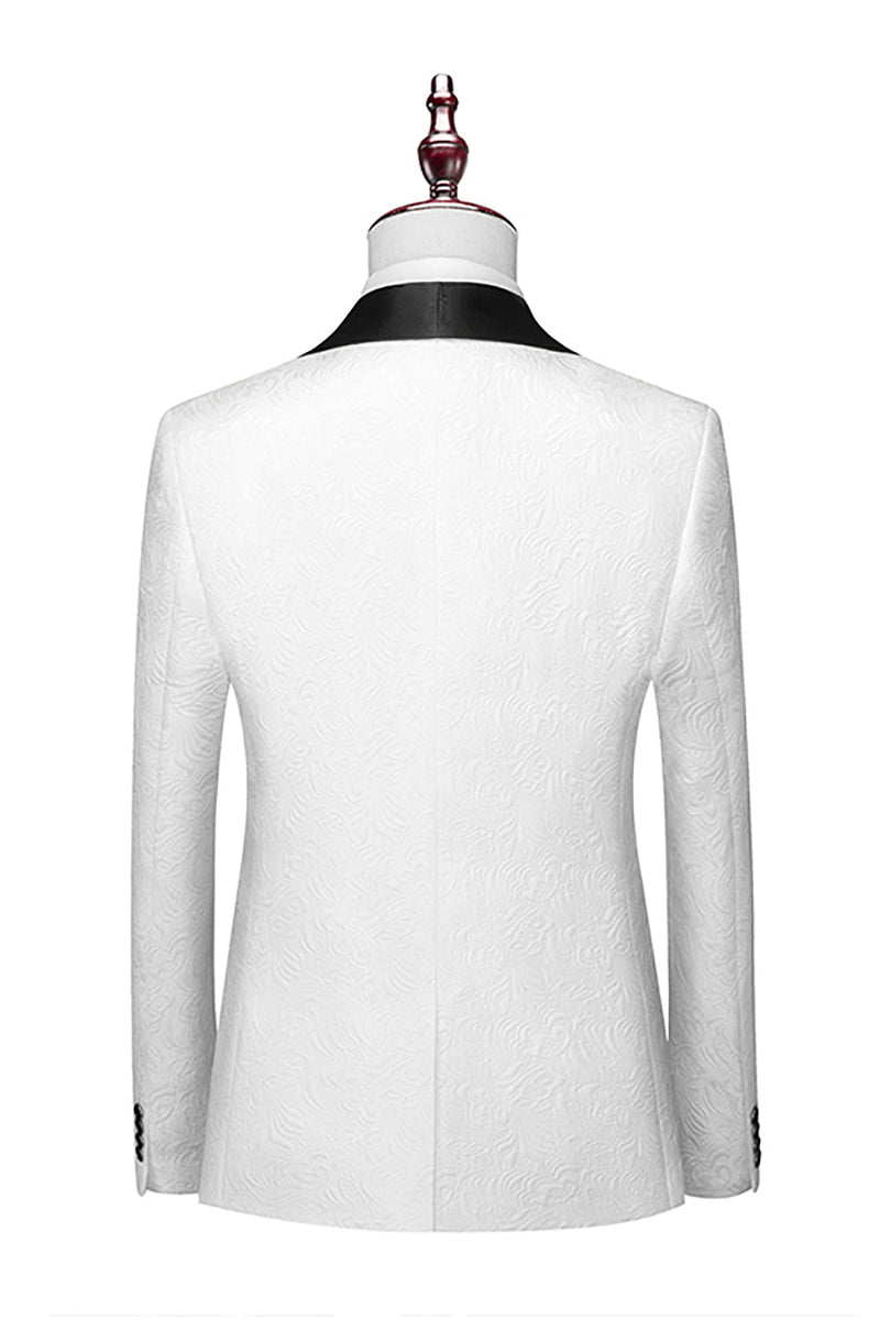 Load image into Gallery viewer, Shawl Lapel White Three-Piece Men&#39;s Suits