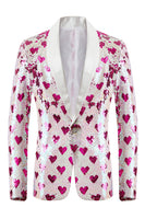 Load image into Gallery viewer, Pink Sequins Shawl Lapel Men&#39;s Blazer