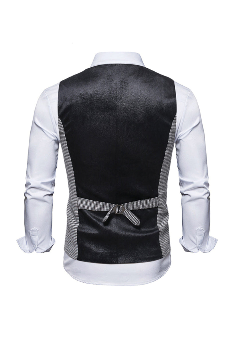 Load image into Gallery viewer, Shawl Neck Trim Double Breasted Coffee Men&#39;s Suit Vest