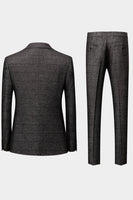 Load image into Gallery viewer, Black 3-Pieces Wedding Suits Tuxedo