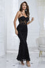 Load image into Gallery viewer, Mermaid Spaghetti Straps Black Corset Formal Dress