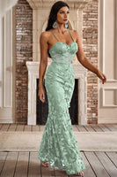 Load image into Gallery viewer, Mermaid Spaghetti Straps Black Corset Formal Dress