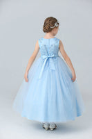 Load image into Gallery viewer, A Line Beaded White Girls&#39; Dress With Appliques