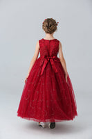 Load image into Gallery viewer, A Line Beaded White Girls&#39; Dress With Appliques