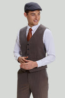Load image into Gallery viewer, Coffee Pinstripe 3 Piece Men&#39;s Party Suits