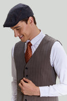 Load image into Gallery viewer, Coffee Pinstripe 3 Piece Men&#39;s Party Suits