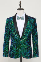 Load image into Gallery viewer, Green Sequined Men&#39;s Blazer Jacket