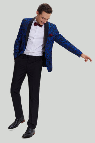 Royal Blue Shawl Lapel 2 Piece Slim fit Men's Suit