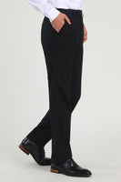 Load image into Gallery viewer, Black High Waisted Suit Pants Mens for Wedding