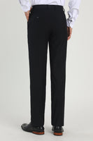 Load image into Gallery viewer, Black High Waisted Suit Pants Mens for Wedding